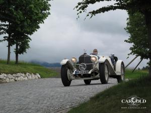 Mercedes 680 S mit Dame, Hitzelsberg, pre-war, Stefan C. Luftschitz, Beuerberg, Riedering 