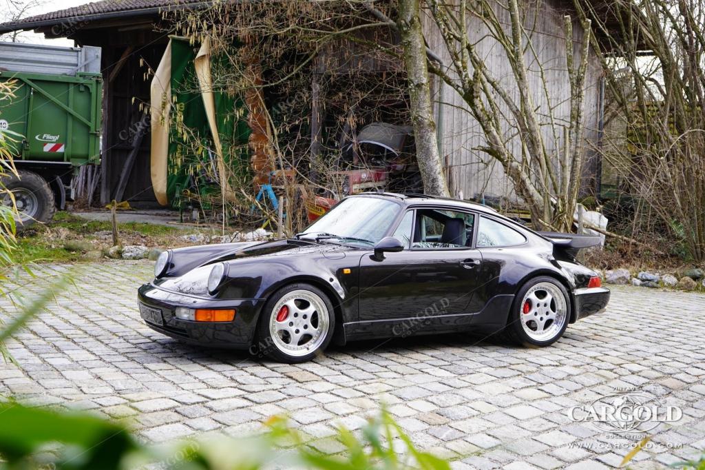 Cargold - Porsche 964 3.6 Turbo - All Black / Deutsches Fahrzeug  - Bild 23