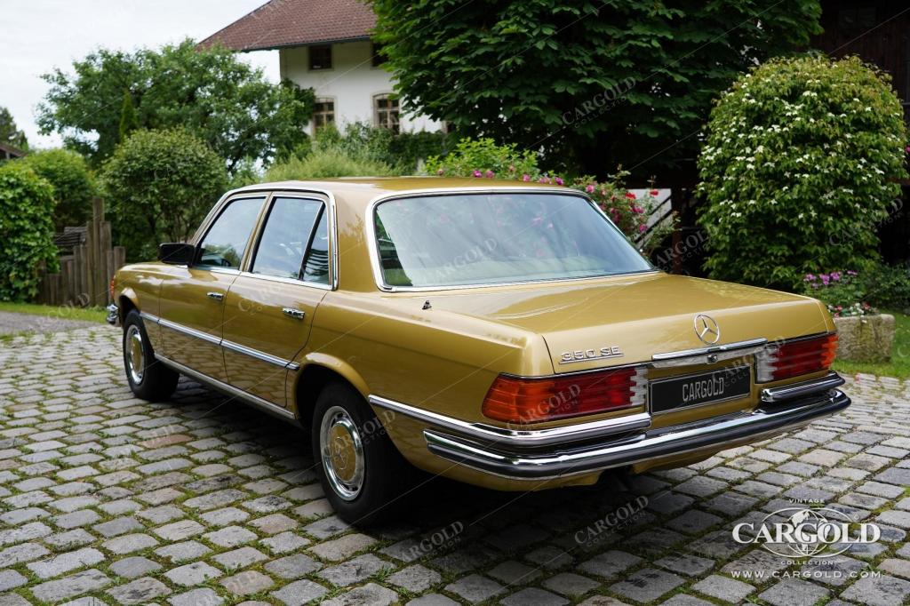Cargold - Mercedes 350 SE - Ikonengold / Velours grün, Klimaanlage, geringe Laufleistung, Ausnahmefahrzeug  - Bild 0