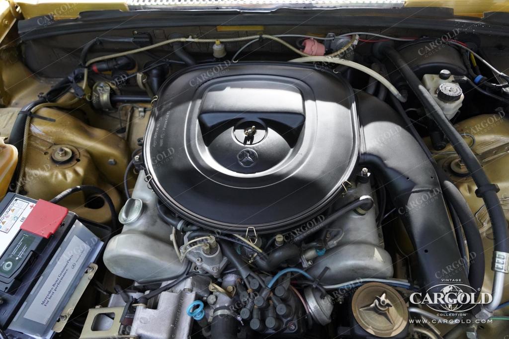 Cargold - Mercedes 350 SE - Ikonengold / Velours grün, Klimaanlage, geringe Laufleistung, Ausnahmefahrzeug  - Bild 12
