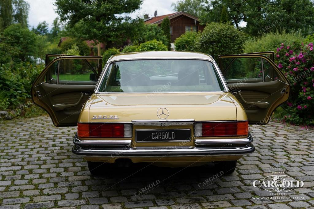 Cargold - Mercedes 350 SE - Ikonengold / Velours grün, Klimaanlage, geringe Laufleistung, Ausnahmefahrzeug  - Bild 15