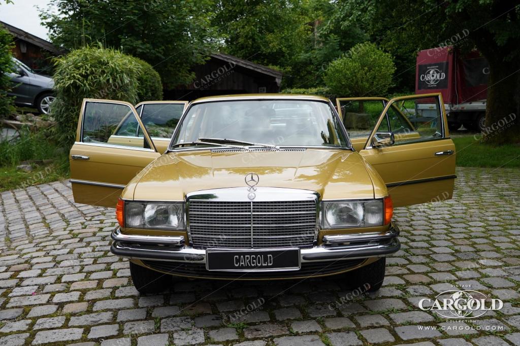 Cargold - Mercedes 350 SE - Ikonengold / Velours grün, Klimaanlage, geringe Laufleistung, Ausnahmefahrzeug  - Bild 8