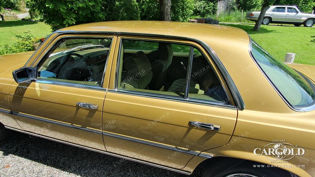 Cargold - Mercedes 350 SE - Ikonengold / Velours grün, Klimaanlage, geringe Laufleistung, Ausnahmefahrzeug  - Bild 9
