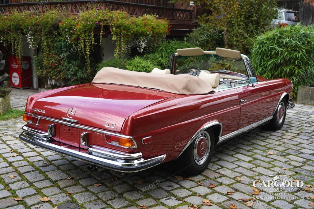 Cargold - Mercedes 280 SE 3.5 Cabriolet  - Original 571 H Dunkelrot Metallic  - Bild 12