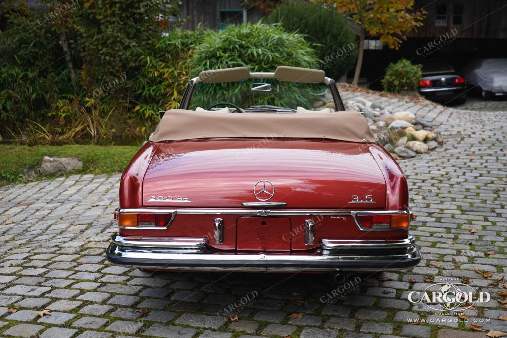 Cargold - Mercedes 280 SE 3.5 Cabriolet  - Original 571 H Dunkelrot Metallic  - Bild 20