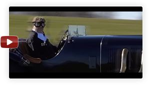 Stefan Luftschitz im Mercedes SSK in voller Fahrt